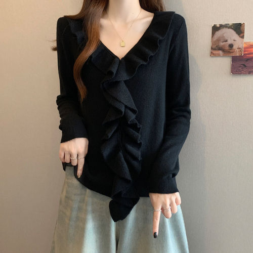 大码女装遮肚子木耳边针