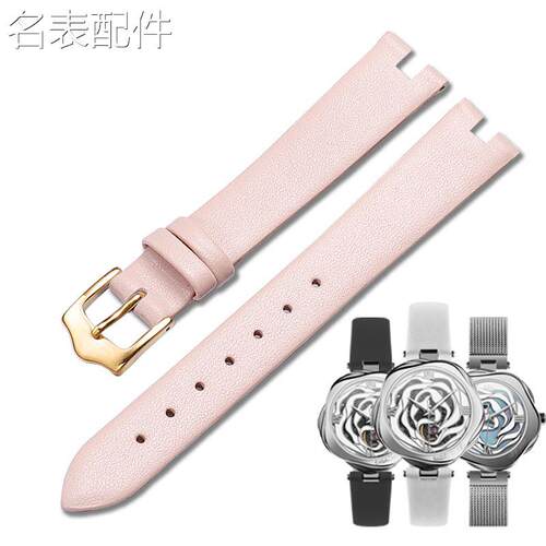 2025新款代用适用于代用CIGA Design玺佳手表女表带真皮凹接口R系