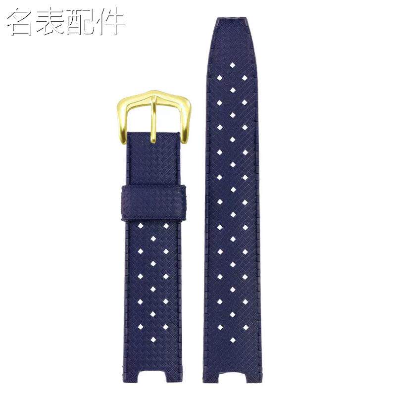 2025新款代用适用于硅胶手表带男女适配卡地亚r帕莎PASHA凹口橡胶