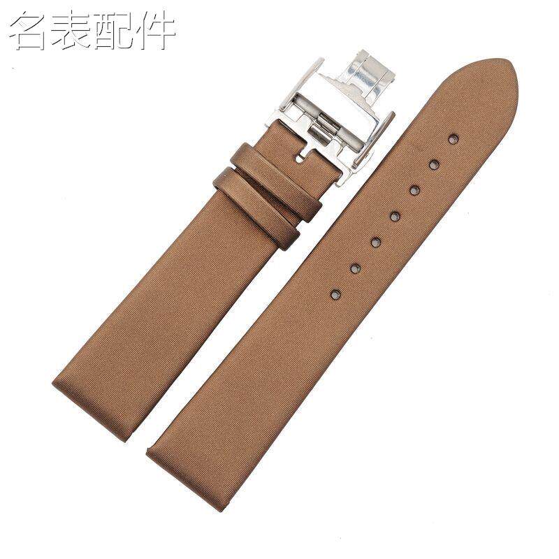 代用适用于布表带绢丝丝绸表带蚕s丝摩凡陀伯爵161820mm女男表链2