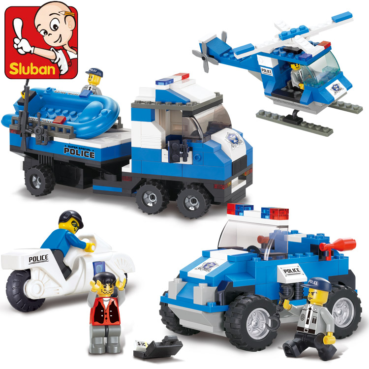 特价专区优惠款 邦宝快乐小鲁班城市特警拼装益智拼装玩具