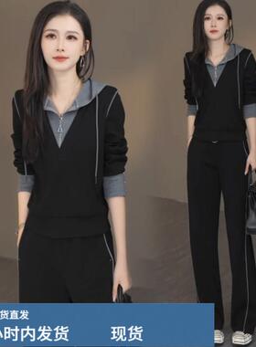 时尚休闲运动服套装女春