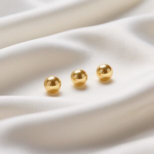 足金999黄金散珠古法3D硬金转运珠散珠隔珠配件手链DIY温亭金珠子