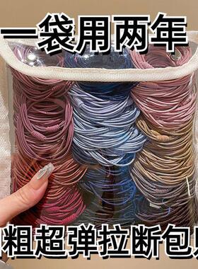 头绳女扎头新款皮套黑色高弹力发圈女生绑头发橡皮筋大人发绳成人