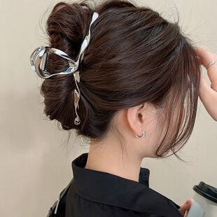13cm超大号金属抓夹轻奢高级感发夹女后脑勺气质盘发鲨鱼夹子头饰