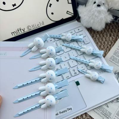 米菲兔蓝色款侧边夹少女心