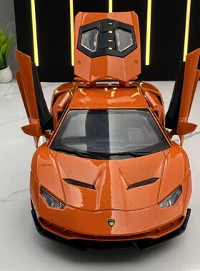 新款(散装)建元合金车模1比32兰博LP770声光玩具跑车音乐模型藏品