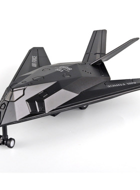 新款1:合金F117战斗机回力声光儿童飞机玩具礼物军事模型