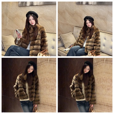 2025新款进口雷克斯獭兔毛皮草外