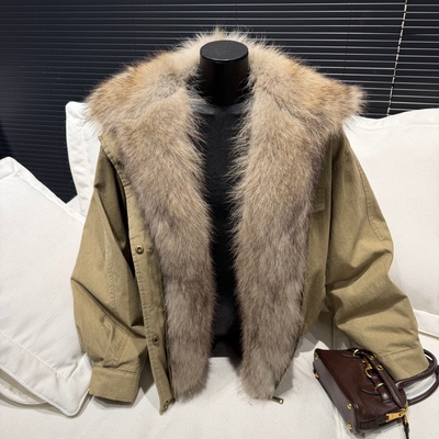 「巴恩暖炉」可拆卸貉子毛