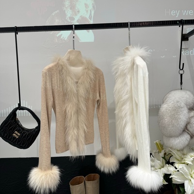 开衫女白月光气质时髦洋气