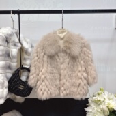 芬兰白狐狐狸毛千金年轻款 黛妃Lady 皮草女外套