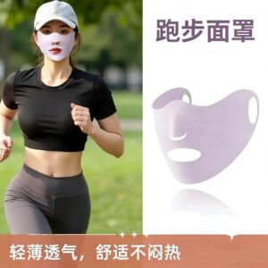 防晒口罩跑步高尔夫专用冰丝挂耳面罩露嘴鼻透气护眼角加高预防斑