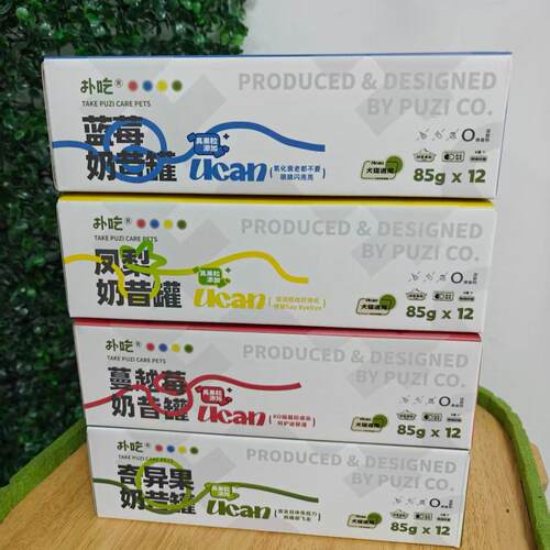 PUZI扑吃奶昔水果猫罐头