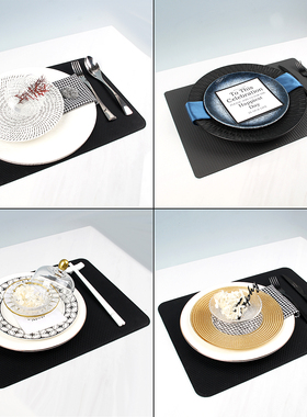 现代简约样板间餐桌餐盘餐垫软装饰品摆件餐厅桌面餐具套装摆件
