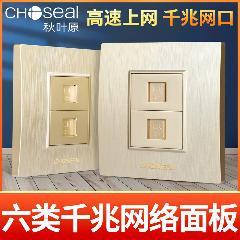 秋叶原双口信息面板六类屏蔽面板