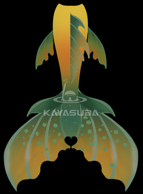 KAYASUBA赫本系列烫金美人鱼鱼尾潜水泳衣海洋馆拍摄泳衣鱼皮