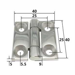 4040 2525三节不锈钢脱卸铰链合页