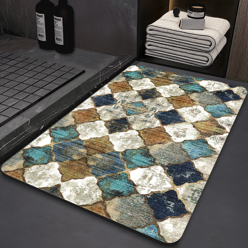 科技厕所进门口防滑美式速干地垫