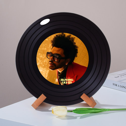 威肯weeknd可定制黑胶唱片摆件杂志架电视柜陈列摆件创意生日礼物