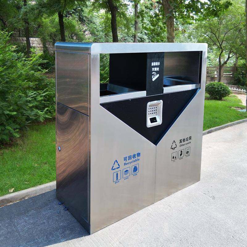 户外垃圾桶不锈钢双桶分类大型市政街道小区环卫室外新标准果壳箱,家庭/个人清洁工具,垃圾桶,淘宝优惠券,粉丝福利购,淘宝优惠卷