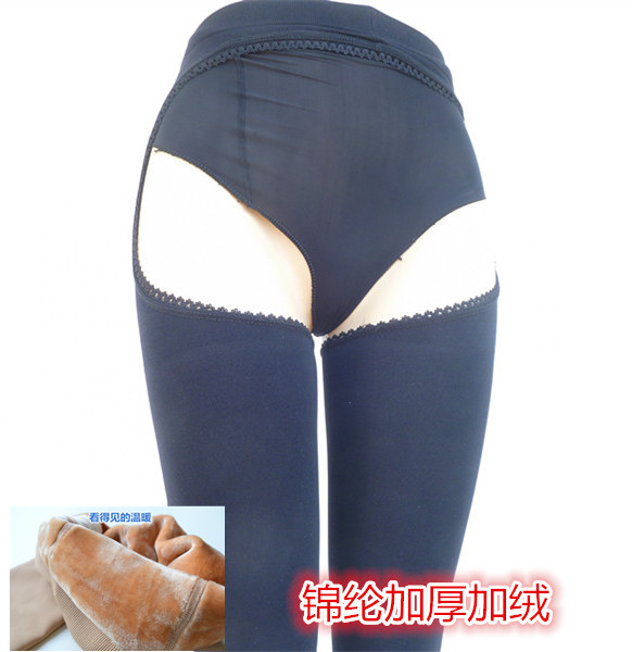 秋冬加肥开档大码连裤丝袜高腰