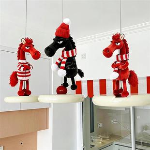 本命年红色小马挂件高级感吊灯包包挂件马年吉祥物新年装饰摆件