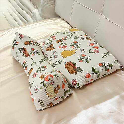 荞麦三角枕头家用护颈椎排湿可拆洗助睡眠拉伸牵引枕靠枕实用礼物