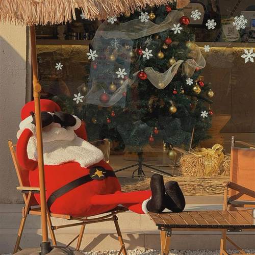 圣诞装饰品圣诞老人户外咖啡厅布置氛围感圣诞节玩偶玩具店铺摆件