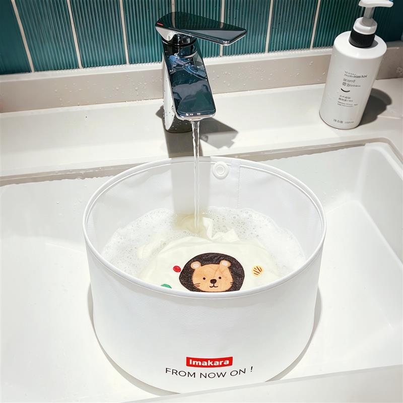 旅行折叠水盆便携加厚酒店洗衣神器隔脏加大不倒出差旅游住酒店用