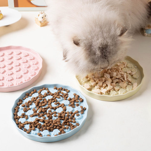 陶瓷舔食盘狗狗猫咪慢食盘宠物碗