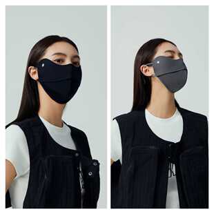 24新款 软骨支撑防脱妆撑遮阳面罩夏 冰丝防晒口罩女防紫外线UPF50