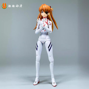 阿卡姆厂关节可动EVA明日香白色战斗服可动手办模型摆件礼物女生