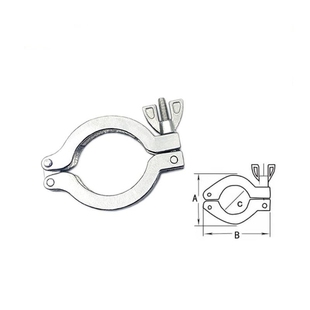 法兰片耐油KF铝卡箍测试密封圈镜面耐用容器隔膜阀卡子304支架kf