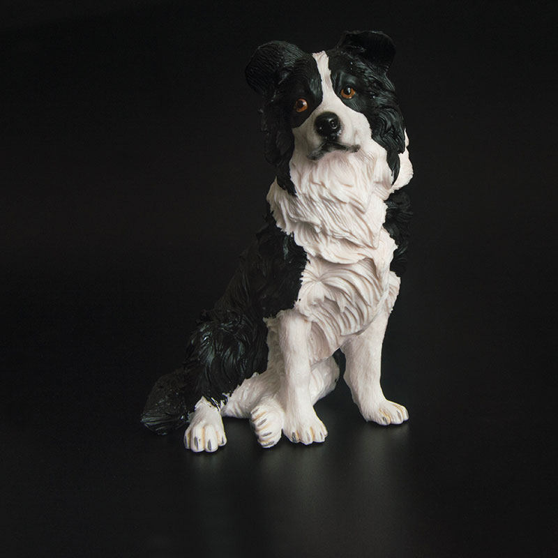 边境牧羊犬TLAND狗塑胶动物模型摆件仿真动物史宾格男孩认知礼物
