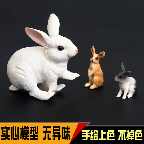 家禽塑胶野兔女孩套装仿真动物