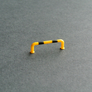 1:64U型防撞警示护栏隔离桩车模型场景配件街道景停车位缩微摆件