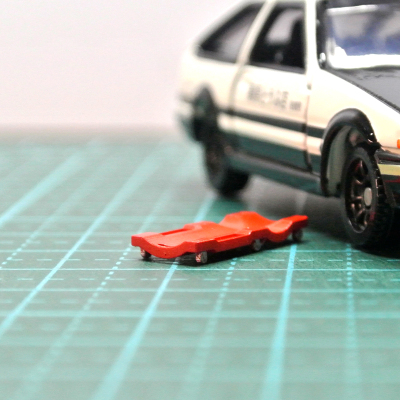 1:64比例躺板车模场景配件修理厂修车工具模型缩微道具摆件