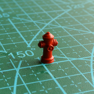 1:64消防栓灭火栓车模型室外公路街道旁场景配件缩微道具拍照摆件