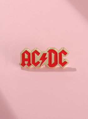 ACDC胸针翻领图钉80年重金属徽章