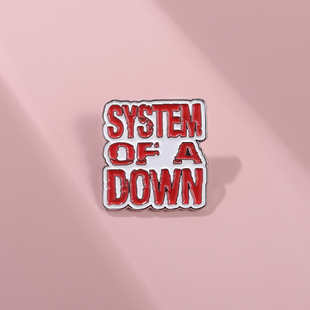 堕落体制摇滚乐队胸针金属徽章音乐周边别针配饰包包装饰挂件勋章