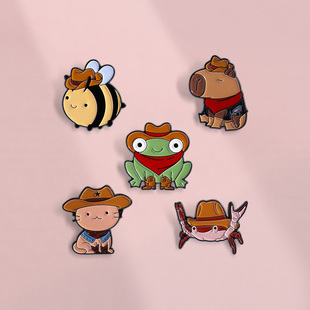 新款 饰防走光扣创意勋章 创意动物系列可爱个性 徽章日系胸章背包装