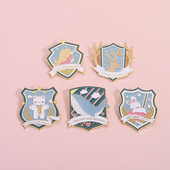 可爱徽章兔子金属徽章个性 小众别针学生包包装 饰勋章挂件