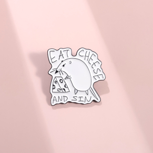 偷奶酪的罪恶老鼠胸针卡通金属徽章背包衣服装饰别针配饰勋章挂件