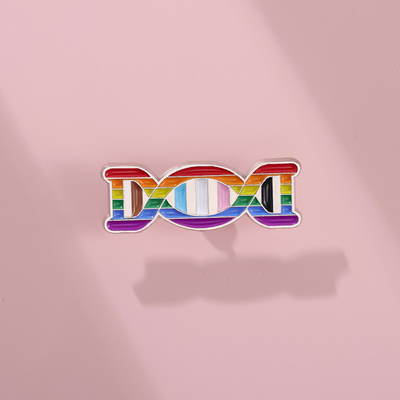 基因序列胸针DNA螺旋分子式徽章