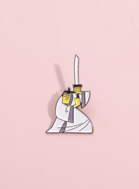 武士杰克胸针冒险动画灵感徽章