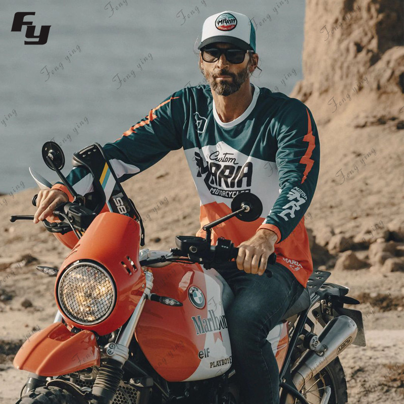 22款新品长袖速降服防晒衣透气快干衣摩托车骑行服山地越野机车服