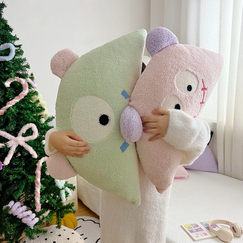 儿童床头靠垫加厚保暖羊羔绒靠枕