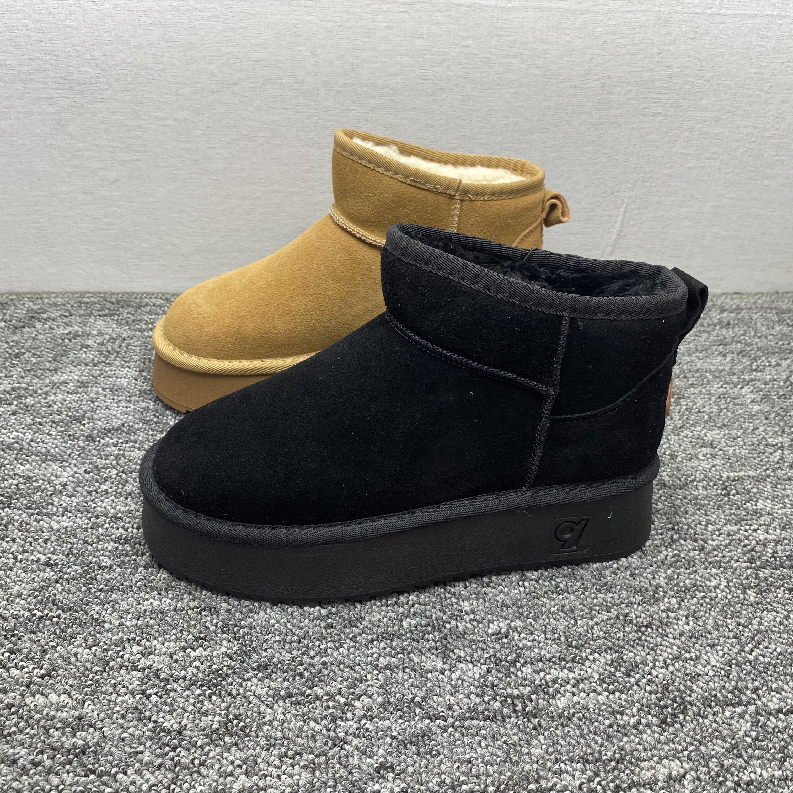 厚底真皮雪地靴女冬季加绒棉鞋