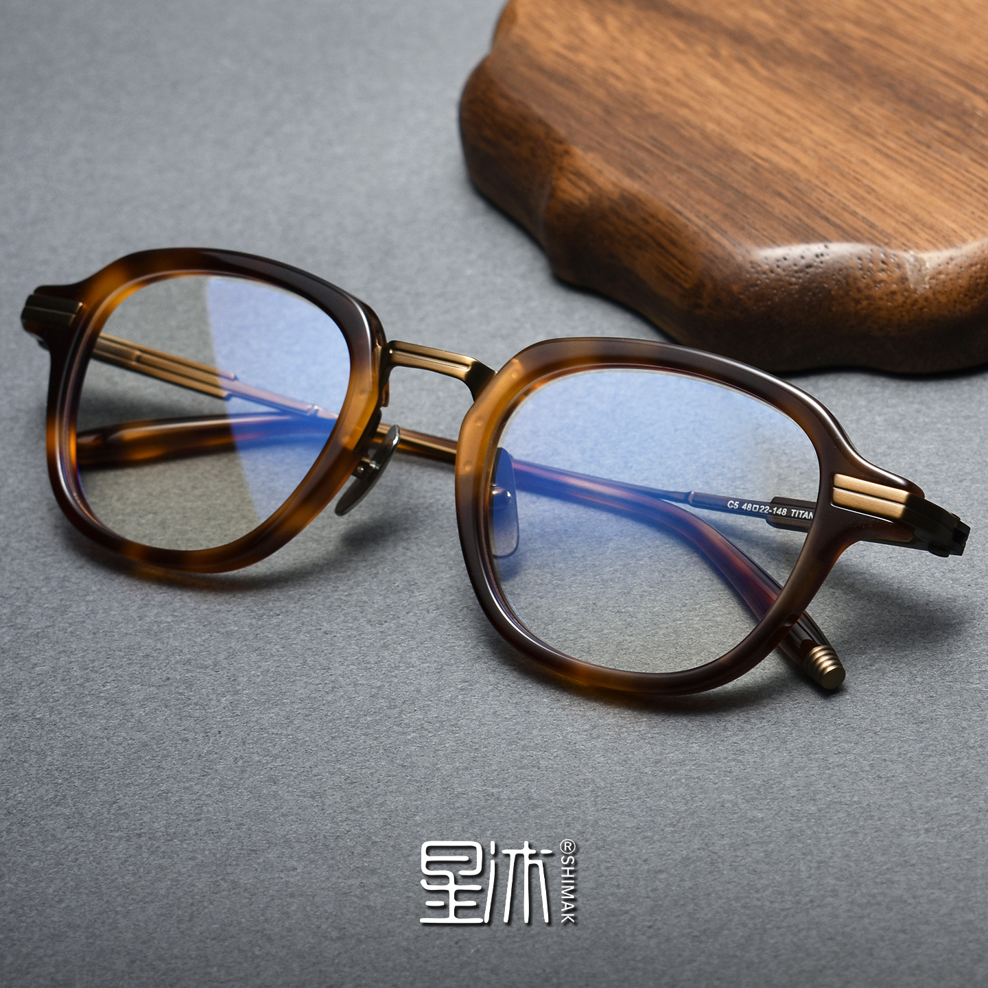 复古超轻纯钛眼镜框男款方形文艺近视大脸板材小众高端可配防蓝光